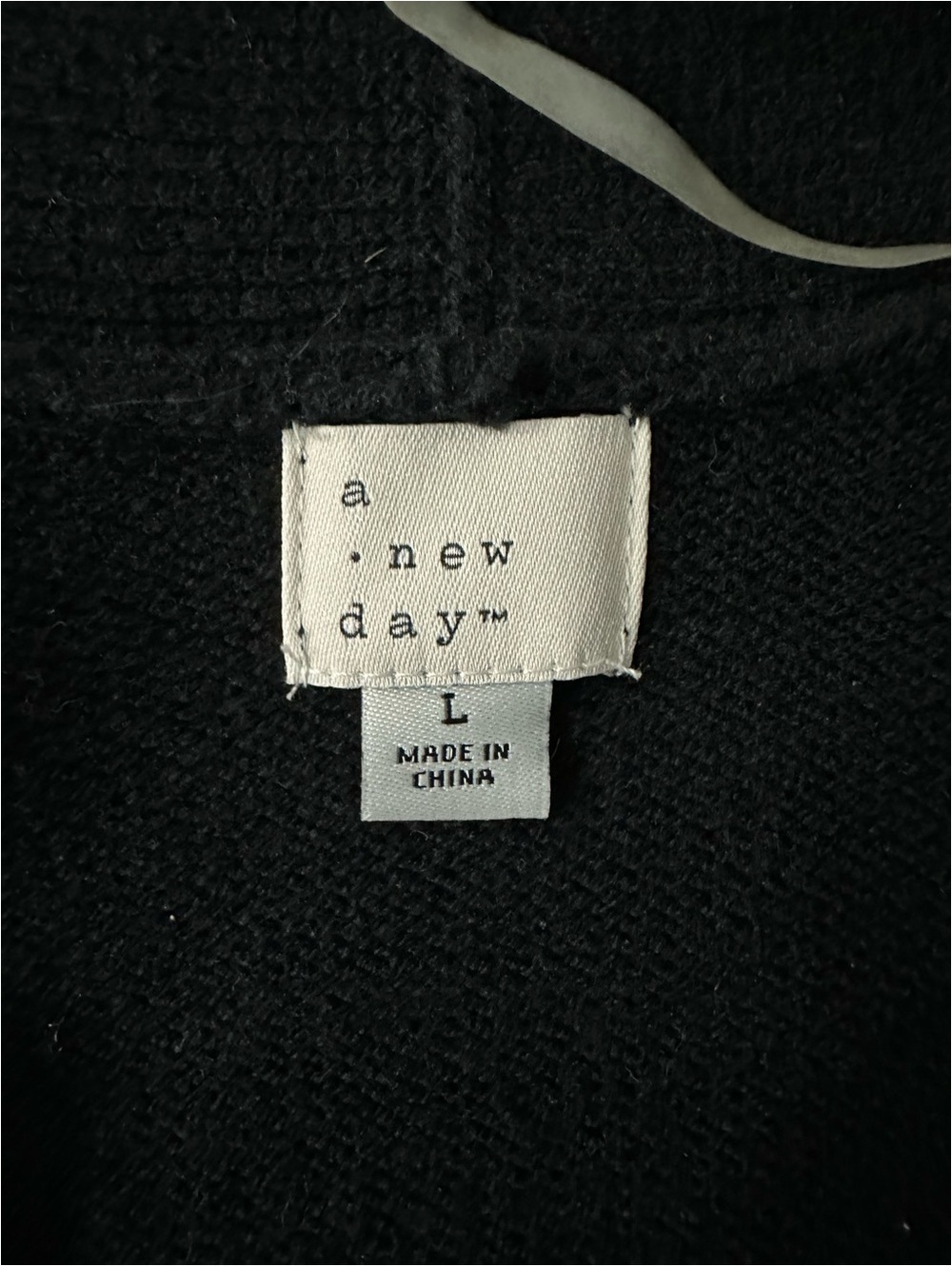 A New Day Black Cardigan Sweater Women's Size L - Picture 3 of 4